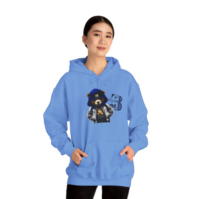 Unisex Hooded Sweatshirt 3keyz OG Teddy Drip Design Blue/Grey