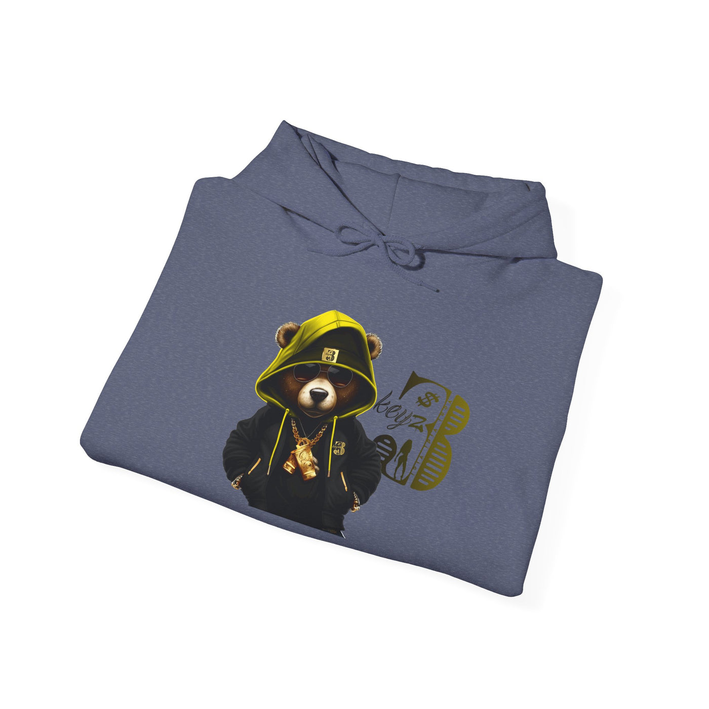 Unisex Hooded Sweatshirt 3keyz OG Teddy Drip Design Yellow