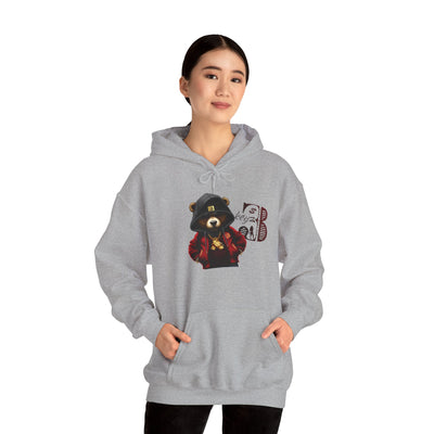 Unisex Hooded Sweatshirt 3keyz OG Teddy Drip Design Black/Red