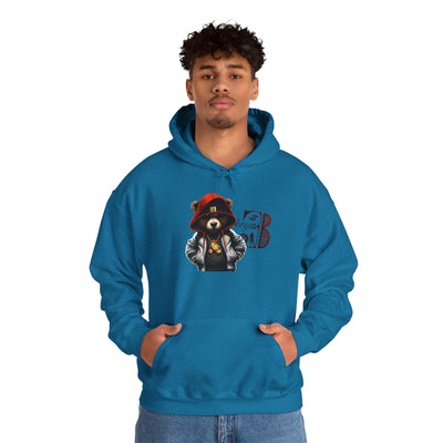 Unisex Hooded Sweatshirt 3keyz OG Teddy Drip Design Orange/White