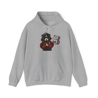 Unisex Hooded Sweatshirt 3keyz OG Teddy Drip Design Black/Red