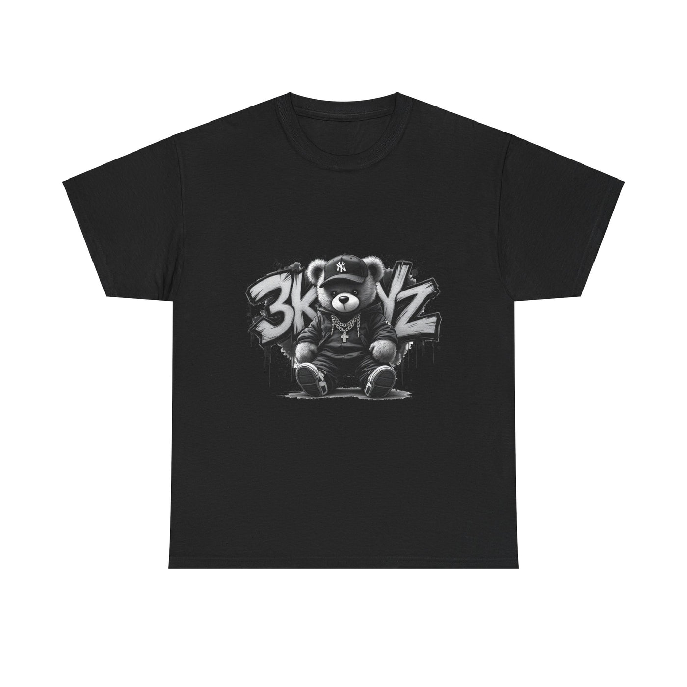 T-Shirt - 3keyz Teddy Drip B/W Unisex Heavy Cotton Tee