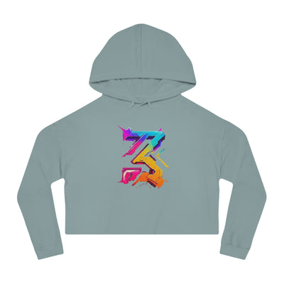 3keyz Big 3 colorway  Women’s Cropped Hooded Sweatshirt with Graphic Design