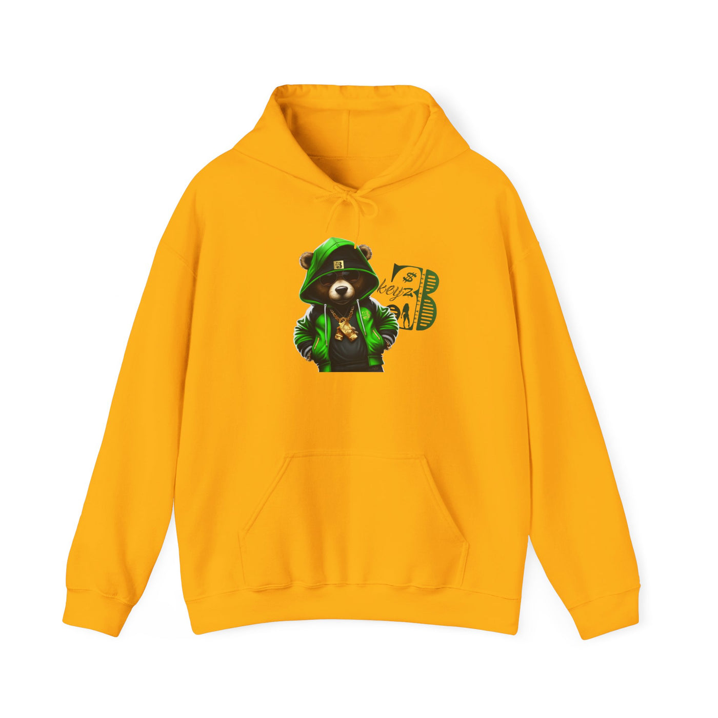 Unisex Hooded Sweatshirt 3keyz OG Teddy Drip Design Lime