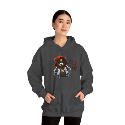 Unisex Hooded Sweatshirt 3keyz OG Teddy Drip Design Orange/White