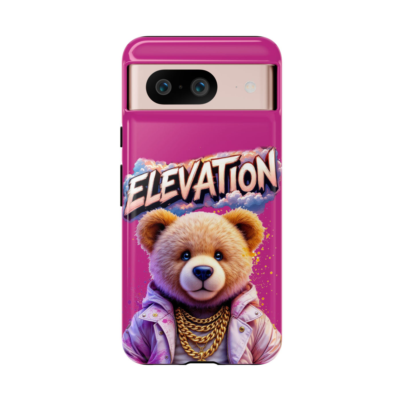 Elevated street drip Bear Pink Phone Case - Tough and Trendy Design