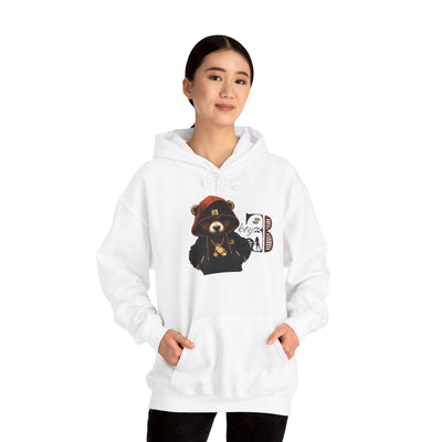 Unisex Hooded Sweatshirt 3keyz OG Teddy Drip Design Orange/Black