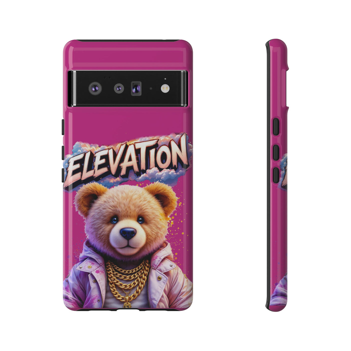 Elevated street drip Bear Pink Phone Case - Tough and Trendy Design