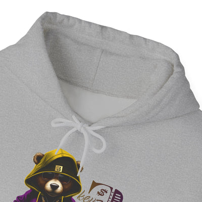Unisex Hooded Sweatshirt 3keyz OG Teddy Drip Design Purple/Gold