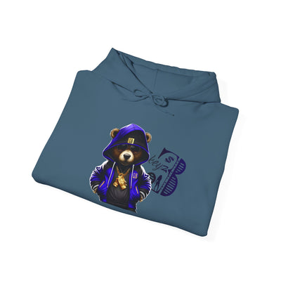 Unisex Hooded Sweatshirt 3keyz OG Teddy Drip Design Blue