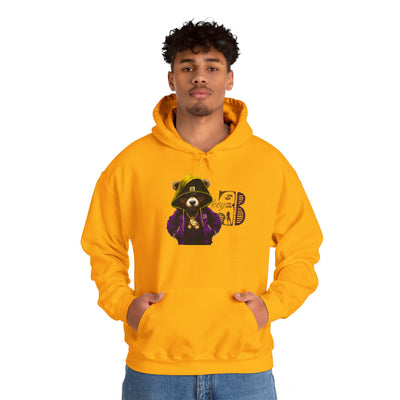 Unisex Hooded Sweatshirt 3keyz OG Teddy Drip Design Purple/Gold