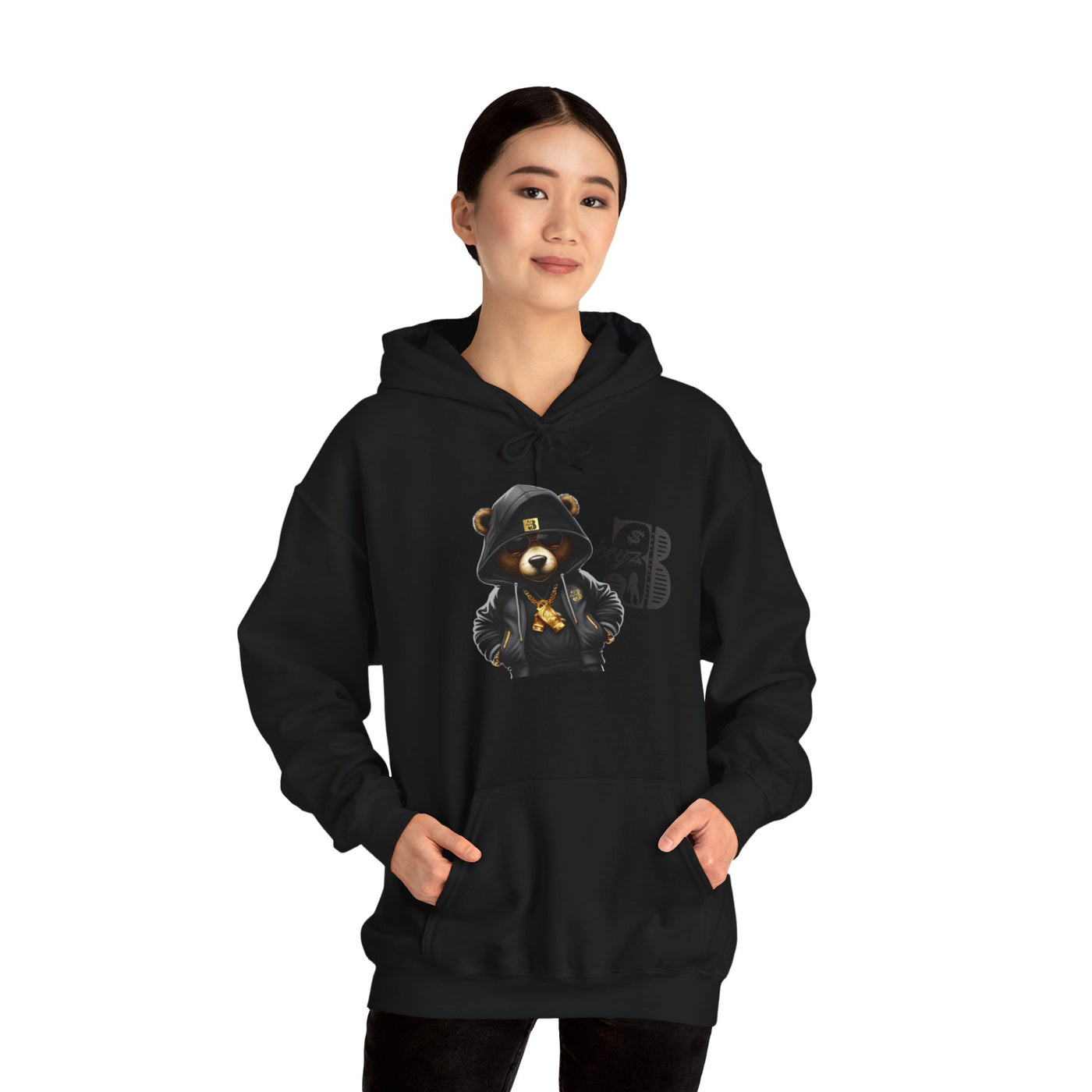 Unisex Hooded Sweatshirt 3keyz OG Teddy Drip Design Grey