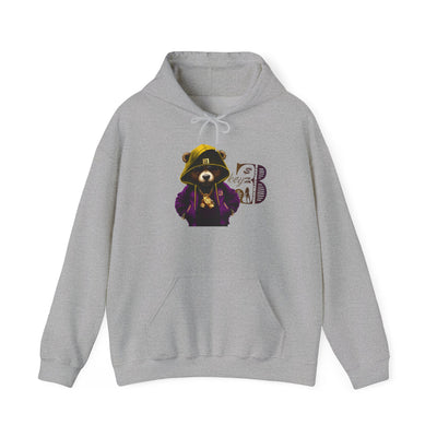 Unisex Hooded Sweatshirt 3keyz OG Teddy Drip Design Purple/Gold
