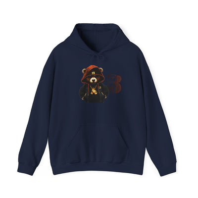 Unisex Hooded Sweatshirt 3keyz OG Teddy Drip Design Orange/Black