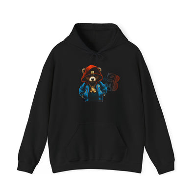 Unisex Hooded Sweatshirt 3keyz OG Teddy Drip Design Blue/Orange