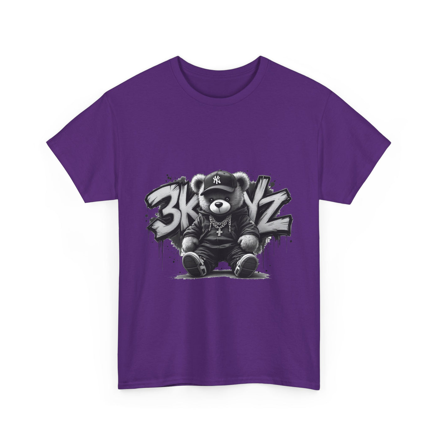T-Shirt - 3keyz Teddy Drip B/W Unisex Heavy Cotton Tee
