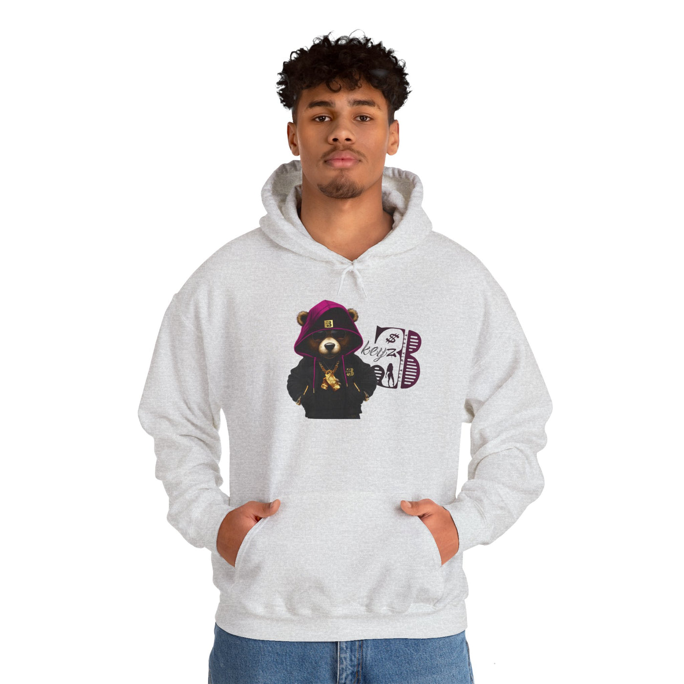 Unisex Hooded Sweatshirt 3keyz OG Teddy Drip Design Purple
