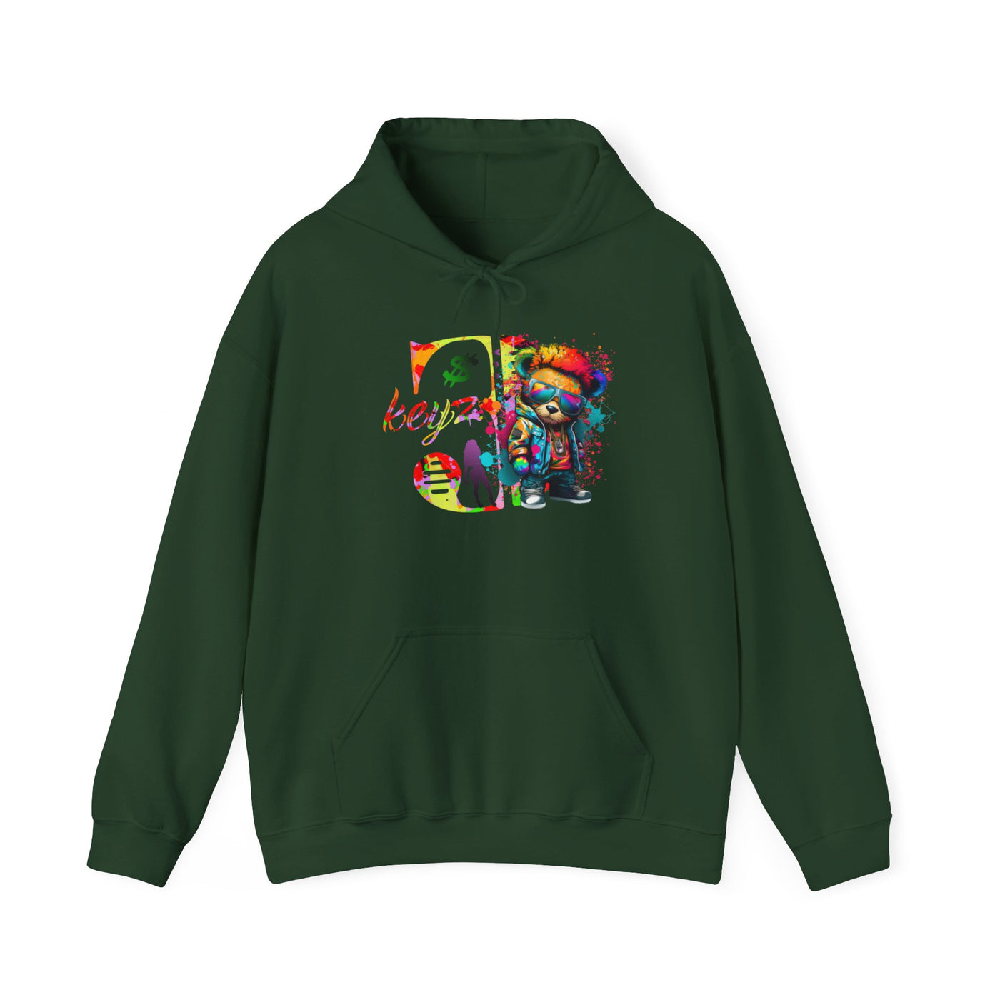 Unisex Hooded Sweatshirt 3keyz OG Teddy Drip Design Paint Splatter