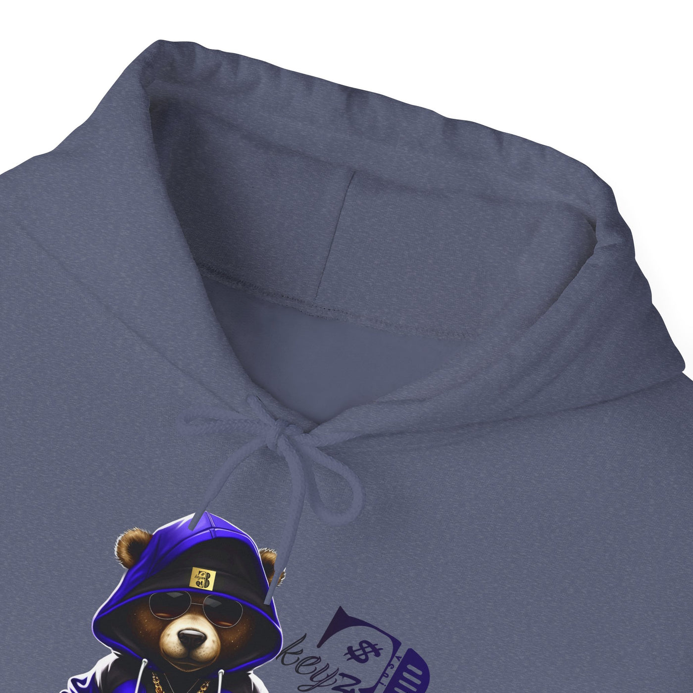 Unisex Hooded Sweatshirt 3keyz OG Teddy Drip Design Blue