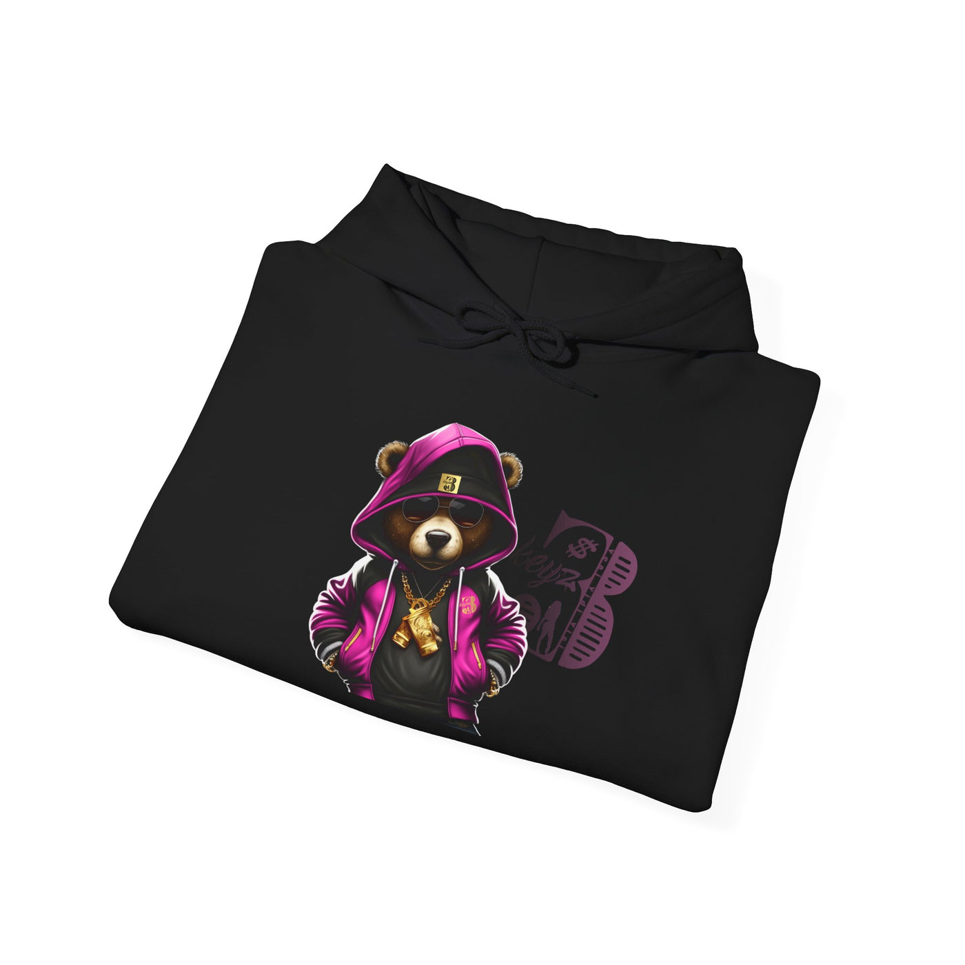 Unisex Hooded Sweatshirt 3keyz OG Teddy Drip Design Pinky