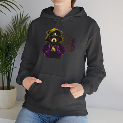 Unisex Hooded Sweatshirt 3keyz OG Teddy Drip Design Purple/Gold