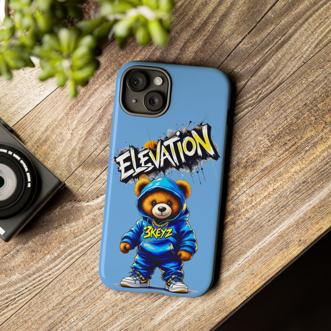 Elevated street drip Bear Phone Case - Tough and Trendy Design