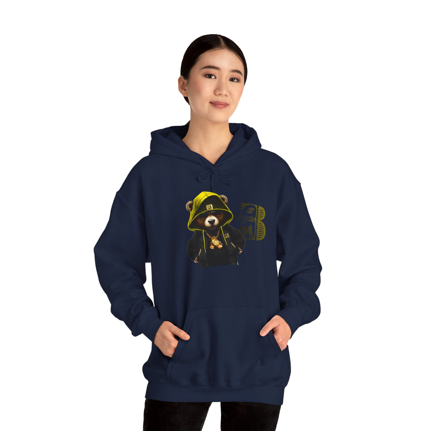 Unisex Hooded Sweatshirt 3keyz OG Teddy Drip Design Yellow