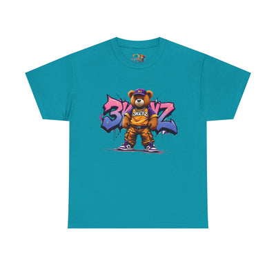 Teddy Drip Unisex Tee in Pink and Purple