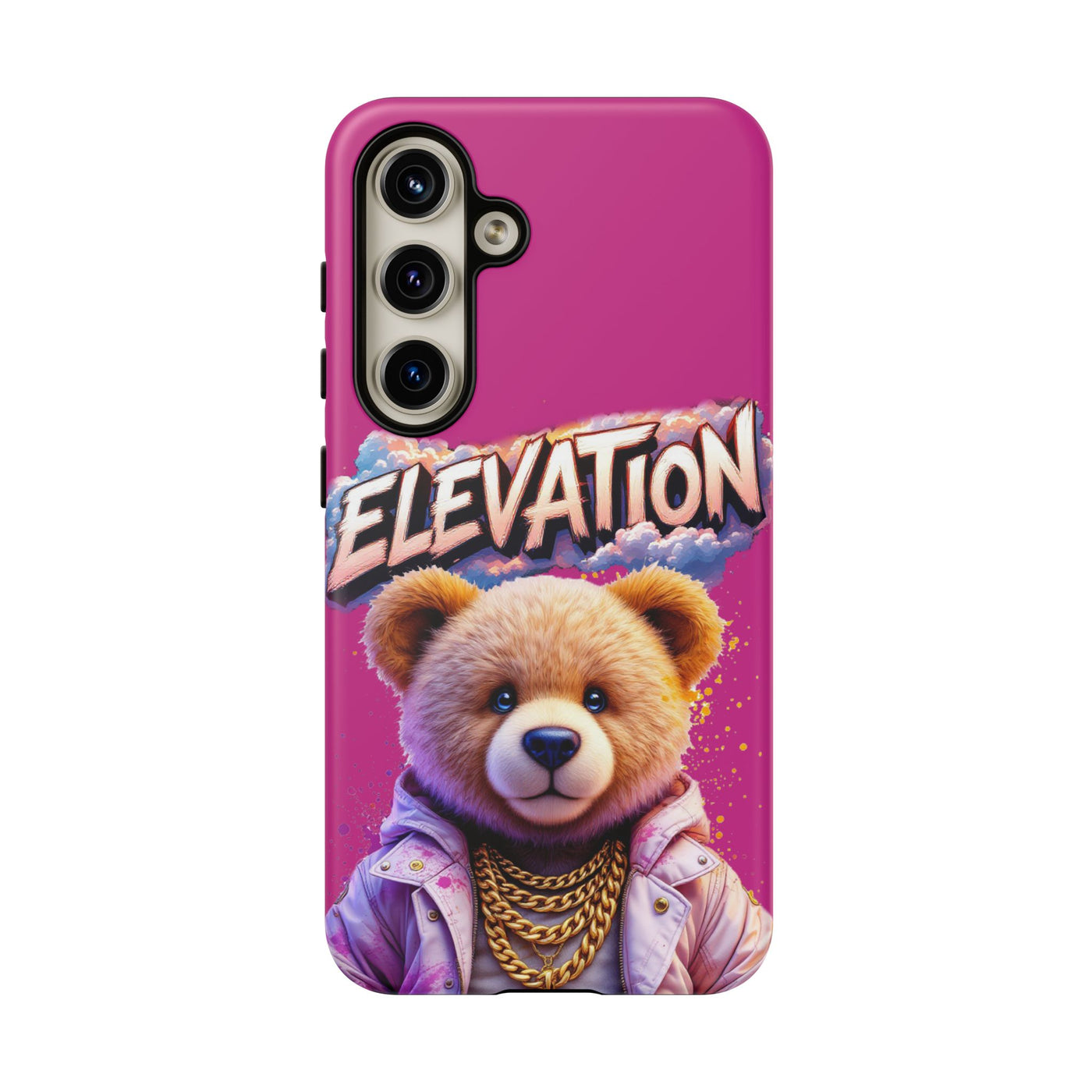 Elevated street drip Bear Pink Phone Case - Tough and Trendy Design
