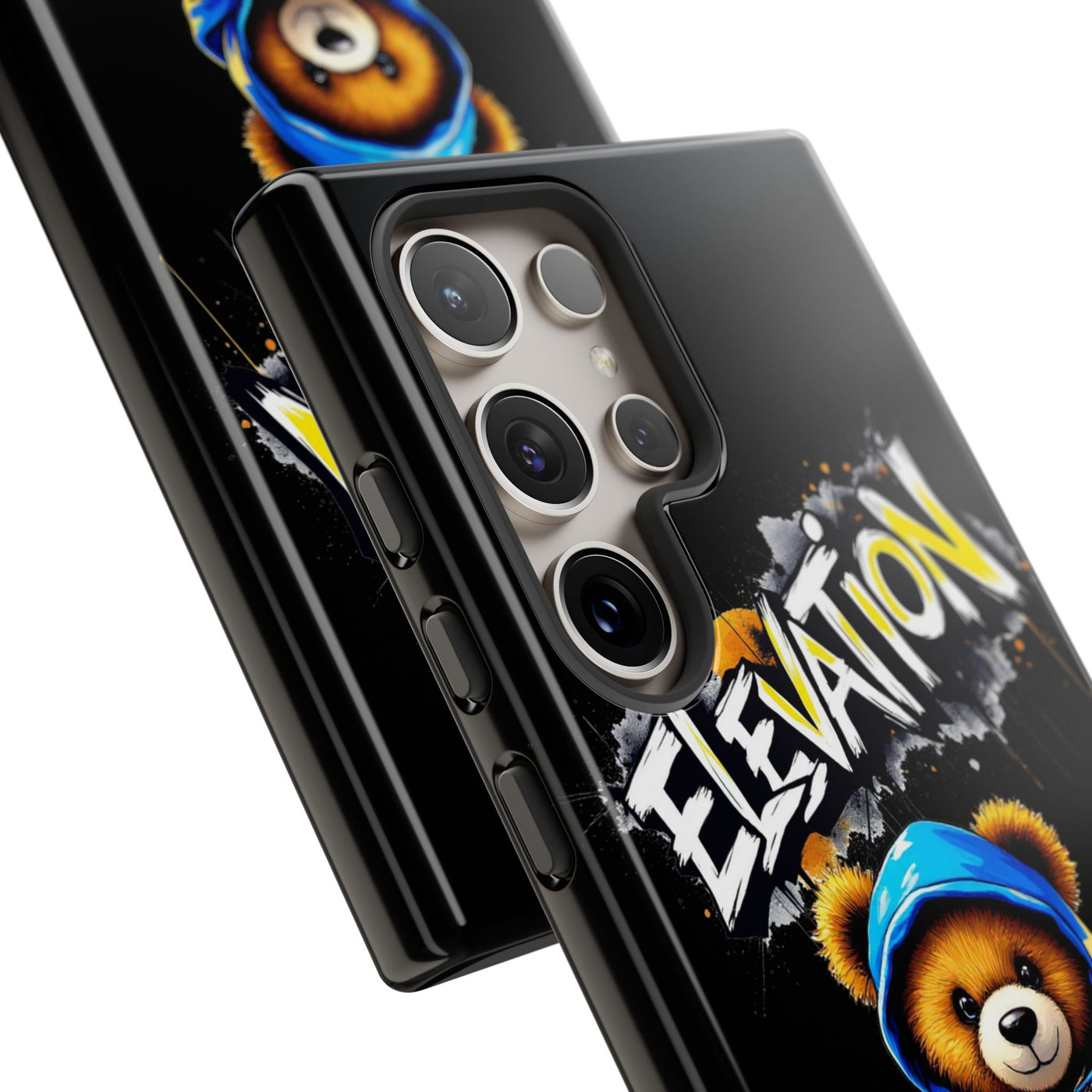 Elevated street drip Bear Black Phone Case - Tough and Trendy Design
