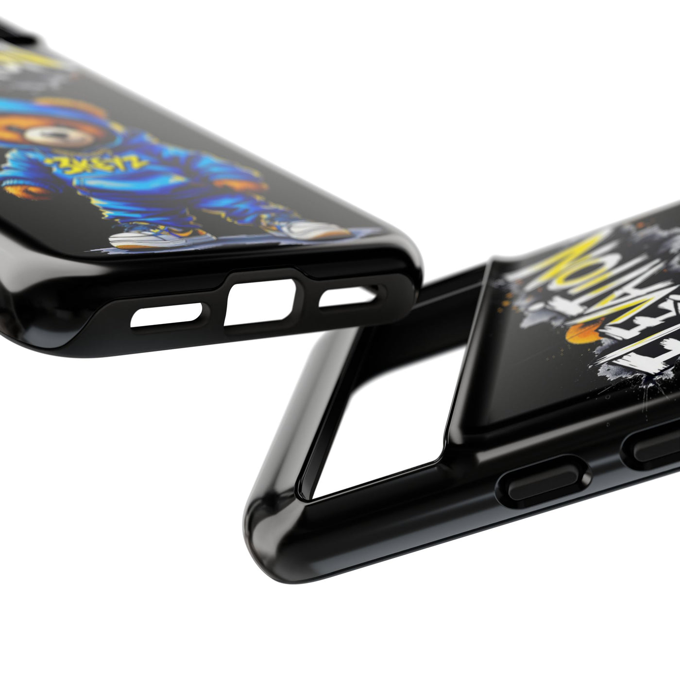 Elevated street drip Bear Black Phone Case - Tough and Trendy Design