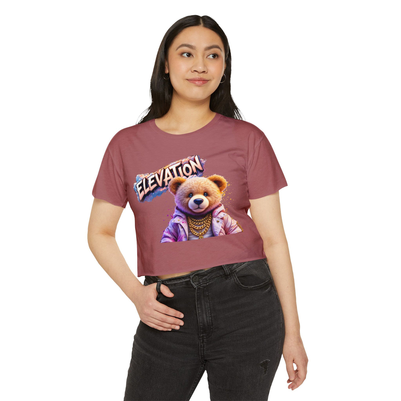 Crop Top - Elevation Pinky Bear