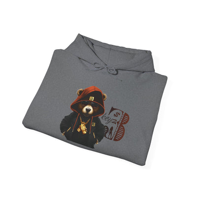 Unisex Hooded Sweatshirt 3keyz OG Teddy Drip Design Orange/Black