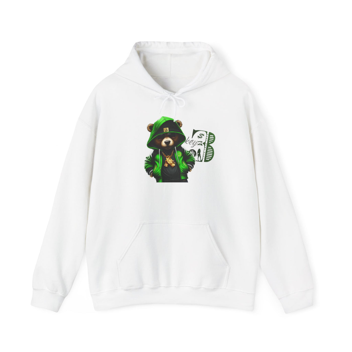 Unisex Hooded Sweatshirt 3keyz OG Teddy Drip Design Lime