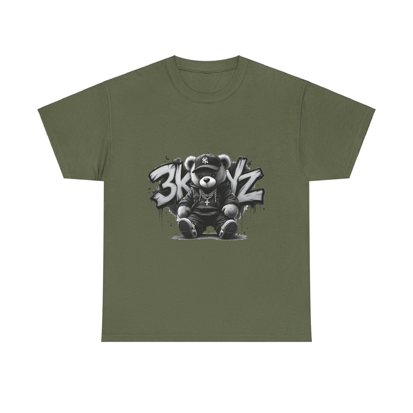 T-Shirt - 3keyz Teddy Drip B/W Unisex Heavy Cotton Tee