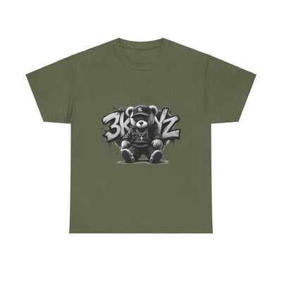 T-Shirt - 3keyz Teddy Drip B/W Unisex Heavy Cotton Tee