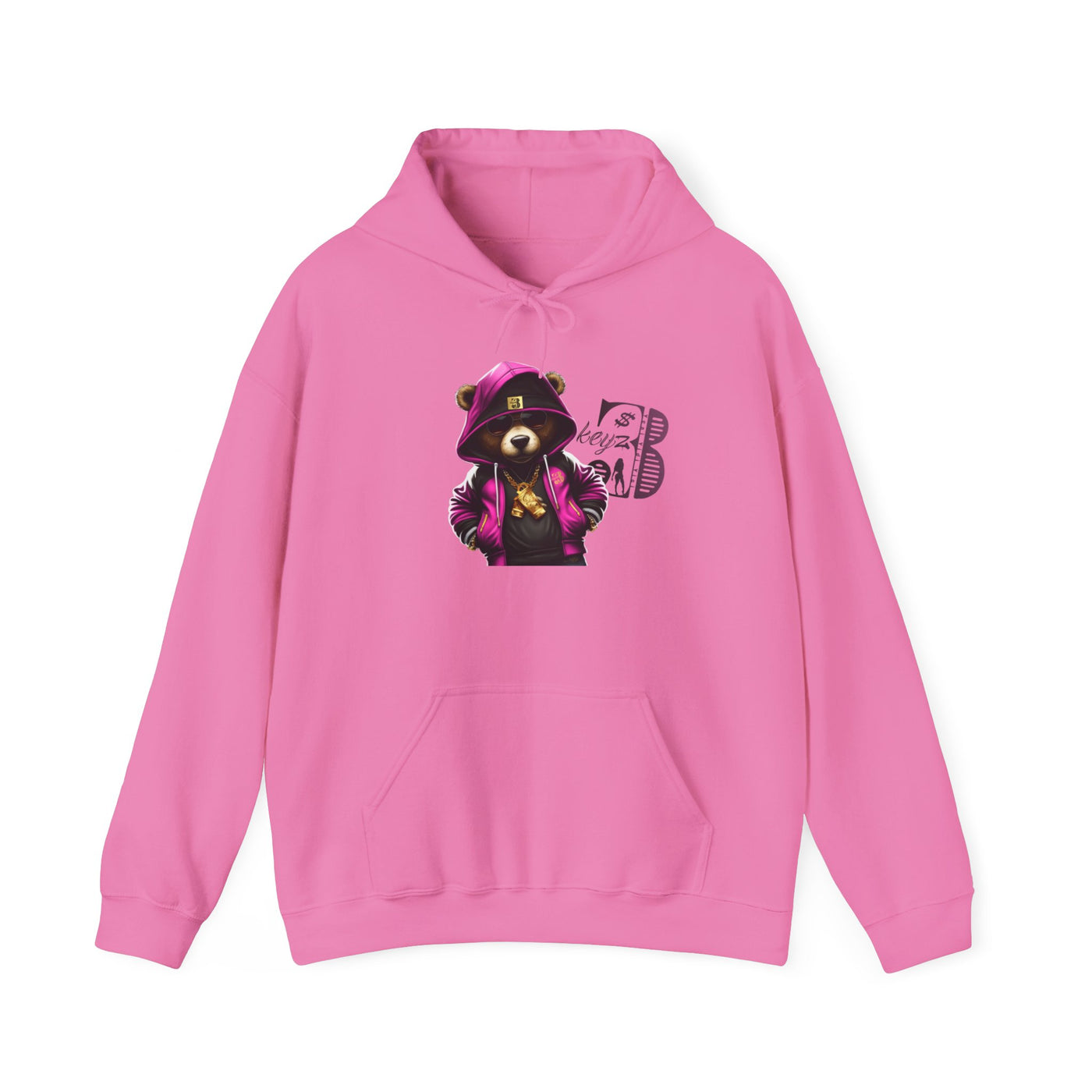 Unisex Hooded Sweatshirt 3keyz OG Teddy Drip Design Pinky