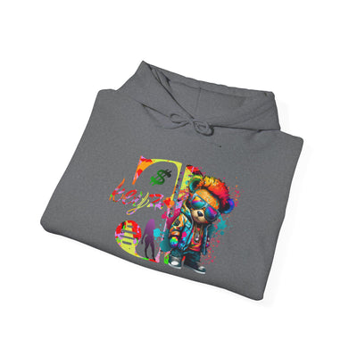 Unisex Hooded Sweatshirt 3keyz OG Teddy Drip Design Paint Splatter
