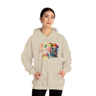 Unisex Hooded Sweatshirt 3keyz OG Teddy Drip Design Paint Splatter