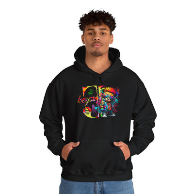 Unisex Hooded Sweatshirt 3keyz OG Teddy Drip Design Paint Splatter
