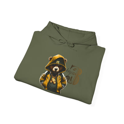 Unisex Hooded Sweatshirt 3keyz OG Teddy Drip Design Gold
