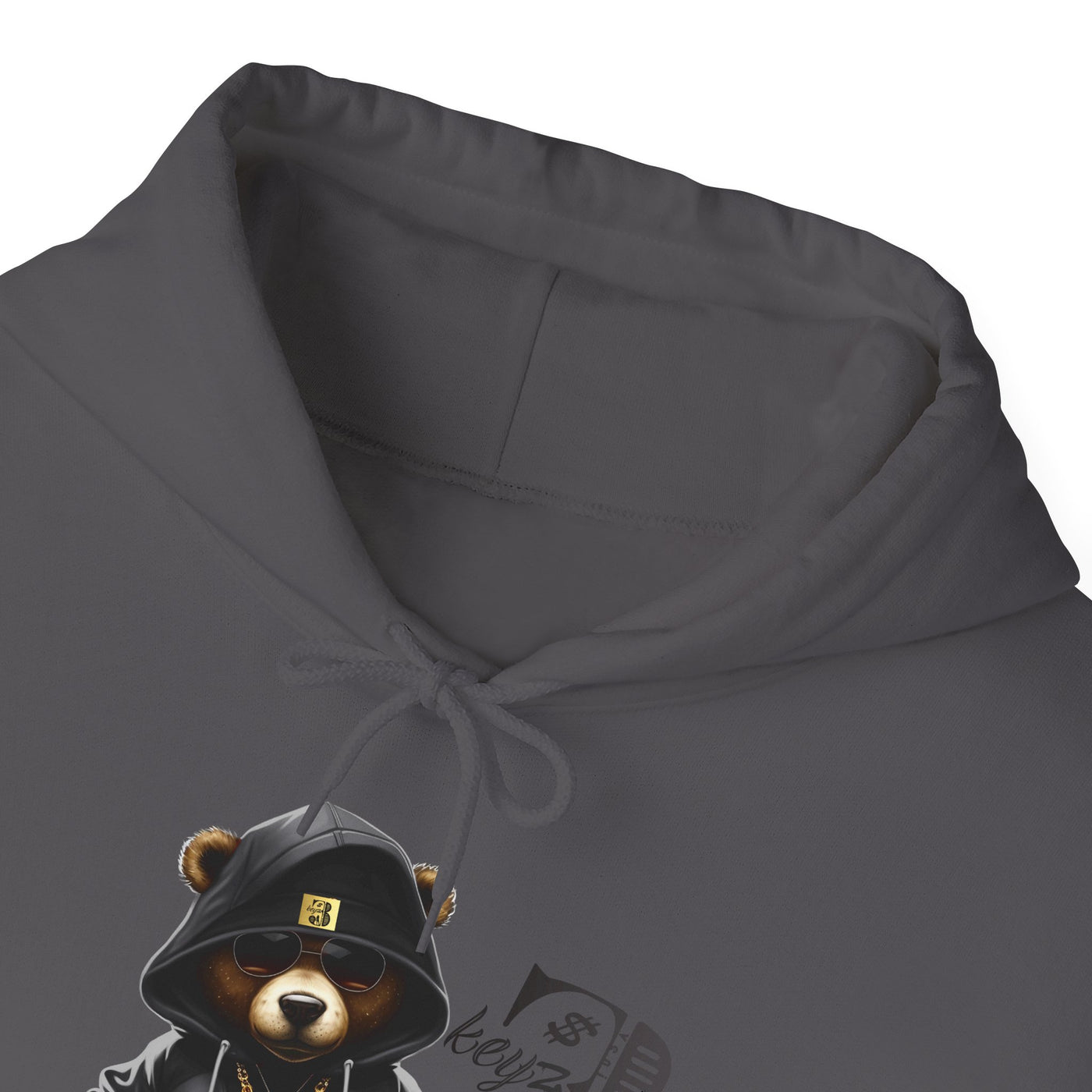Unisex Hooded Sweatshirt 3keyz OG Teddy Drip Design Grey