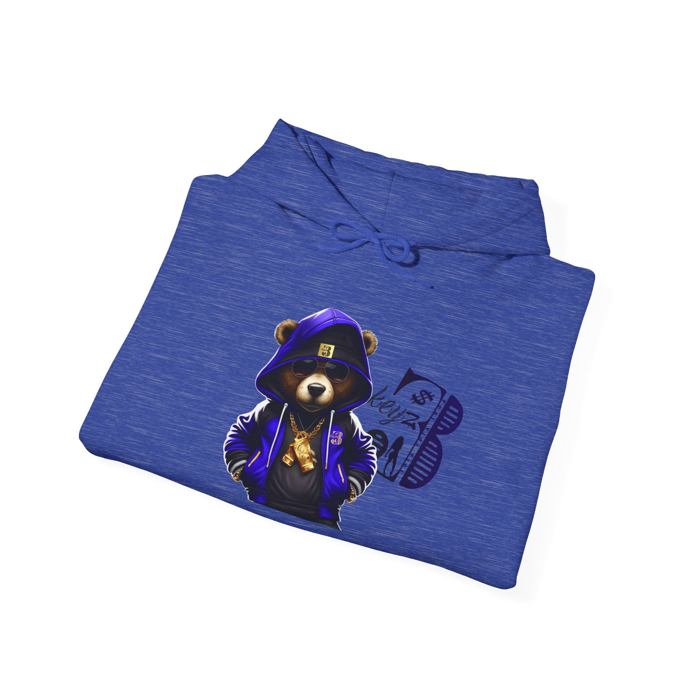 Unisex Hooded Sweatshirt 3keyz OG Teddy Drip Design Blue