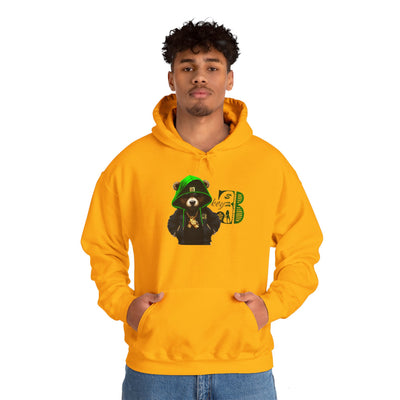 Unisex Hooded Sweatshirt 3keyz OG Teddy Drip Design Lime/Black