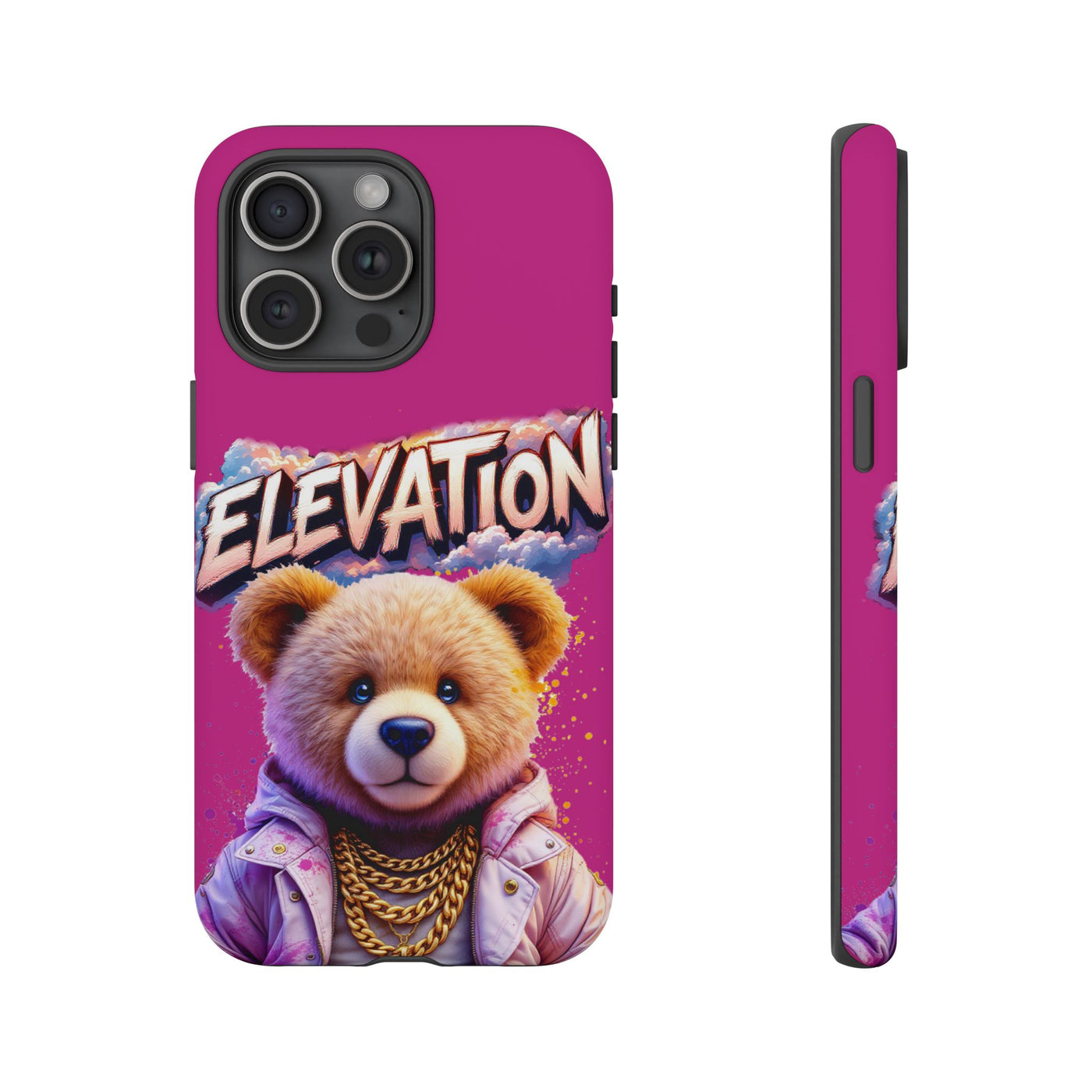 Elevated street drip Bear Pink Phone Case - Tough and Trendy Design