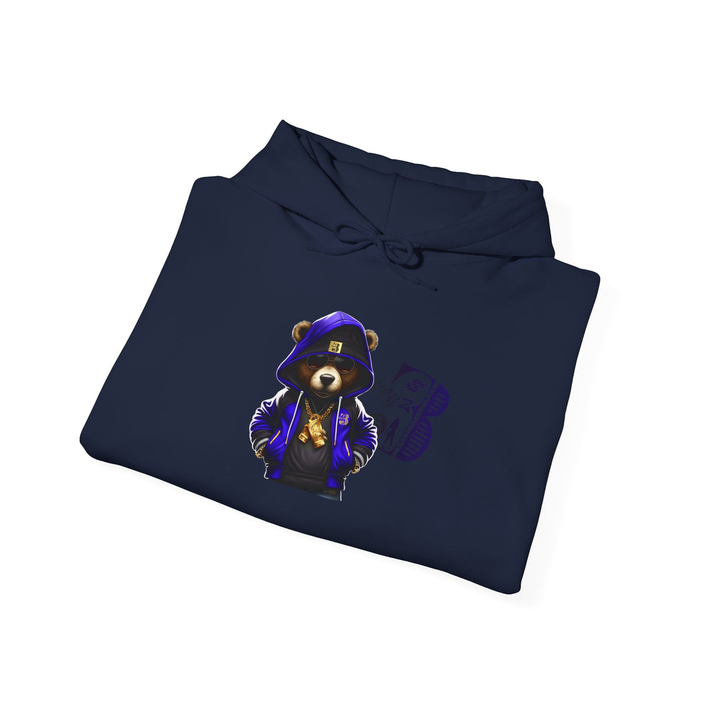 Unisex Hooded Sweatshirt 3keyz OG Teddy Drip Design Blue