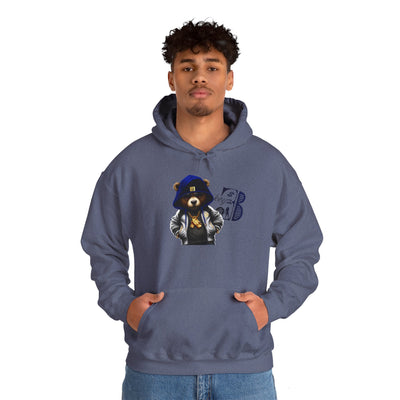 Unisex Hooded Sweatshirt 3keyz OG Teddy Drip Design Blue/Grey