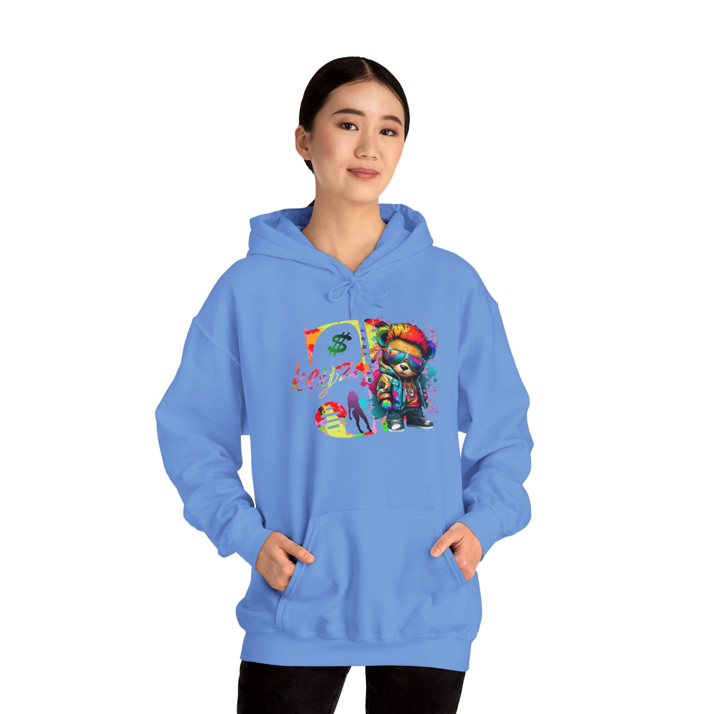 Unisex Hooded Sweatshirt 3keyz OG Teddy Drip Design Paint Splatter