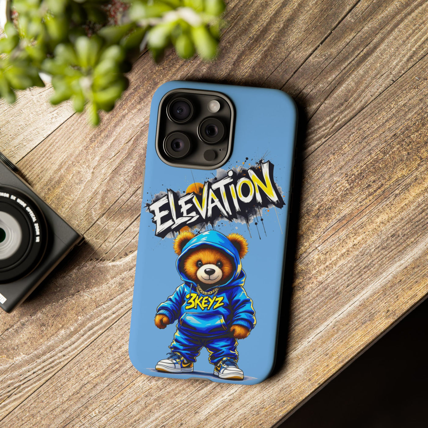 Elevated street drip Bear Phone Case - Tough and Trendy Design