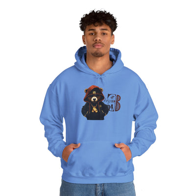 Unisex Hooded Sweatshirt 3keyz OG Teddy Drip Design Orange/Black